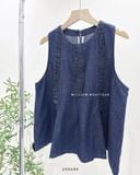  Áo denim phối bèo SN 1102 