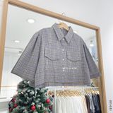  Áo sơ mi caro croptop 035 