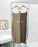  Đầm dây thun trơn 1385 