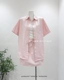  Set áo sơ mi tay ngắn + váy 100%cotton FL86062 