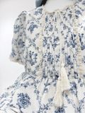  Đầm babydoll hoa xanh 8150 