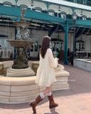  Đầm voan babydoll kem 8333 