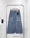  Váy jean suông xẻ sau 3260 