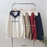  Áo hoodie cổ polo OURYOU 