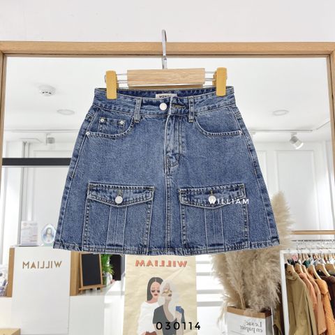  Váy jean ngắn túi hộp 1453 