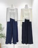  Set áo cardigan + áo dây phối ren 1097 