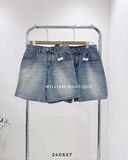  Quần short jean ngố wax 1289 