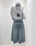  Quần short jean ngố wax 8249 