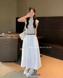  Váy vải trắng phồng 003 