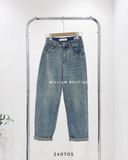 Quần baggy jean trơn xanh nhạt 50317 