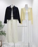  Áo khoác denim chỉ nổi Z018 