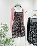  Set đầm dây bông + cardigan 809 