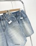  Quần short jean ngố wax 1289 