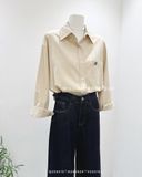  Áo sơ mi cotton mỏng túi thêu FL9020 
