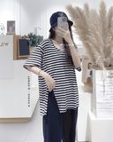  Áo thun sọc xẻ tà 8887 