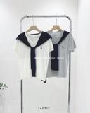  Áo dệt kim thêu ngựa kèm khăn 8896 
