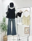  Áo thun phối áo dây xô 422 