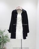  Áo sơ mi kaki viền rách oversize FL 9037 