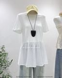  Áo thun babydoll trắng trơn 9036 