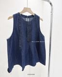  Áo denim phối bèo SN 1102 