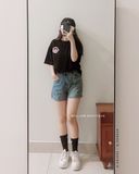  Quần short jean basic 929 