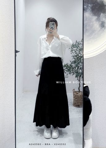  Váy vải dài đuôi cá 8265 