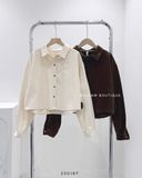  Áo sơ mi thô trơn 4087 