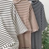  Đầm thun sọc dài 4708 