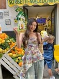  Áo quây bông tà xéo 3214 