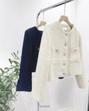  Áo khoác dạ twist khuy đồng 3022 