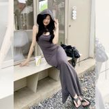  Đầm thun mũ ba lỗ 1015 