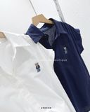  Áo sơ mi thêu gấu tay ngắn 3552 