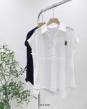  Áo sơ mi thêu gấu tay ngắn 3552 