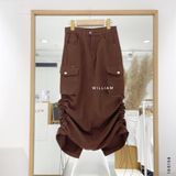  Váy kaki túi hộp rút gấu 097 