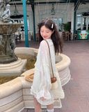  Đầm voan babydoll kem 8333 