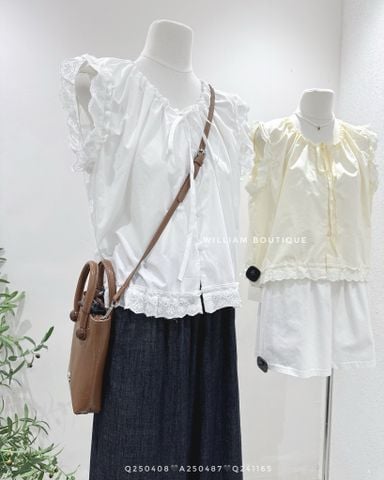  Áo cổ tròn rút viền bèo SN 9302 