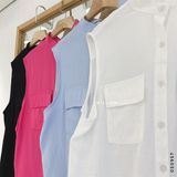  Áo SM cổ trụ không tay 0680 