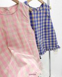  Áo babydoll caro nút lưng SN 9218 