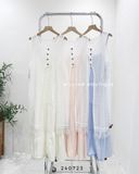 Set đầm voan suông + ren 1014 