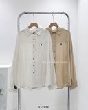  Áo sơ mi linen thêu ngựa 0320 
