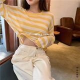  Áo TD dệt kim sọc 0978 