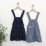  Quần short yếm jean rút 2338 