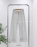  Quần jean suông gấp lai chỉ nổi 89721 