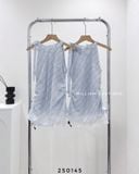  Áo cổ yếm caro phối ren 1566 