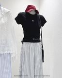  Quần váy ống rộng kẻ sọc 7056 