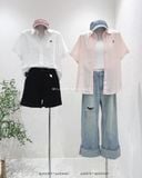  Quần jean suông lật lai rách 89711 