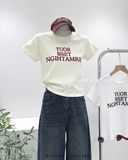  Áo thun chữ nhung NIGHTMARE 13 