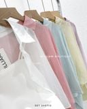  Set sơ mi voan mỏng + áo dây 8883 