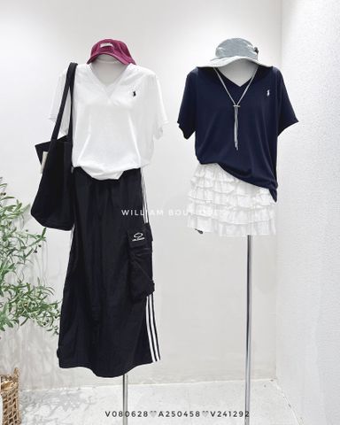  Áo thun giấy thêu ngựa 3671 