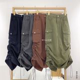  Váy kaki túi hộp rút gấu 097 